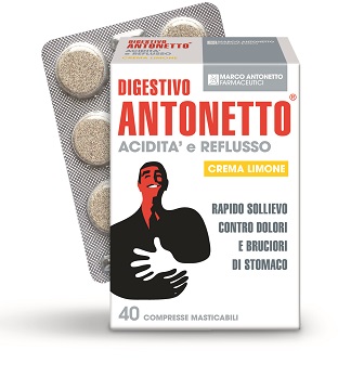 DIGESTIVO ANTONETTO ACIDITA' E REFLUSSO LIMONE 40 COMPRESSE