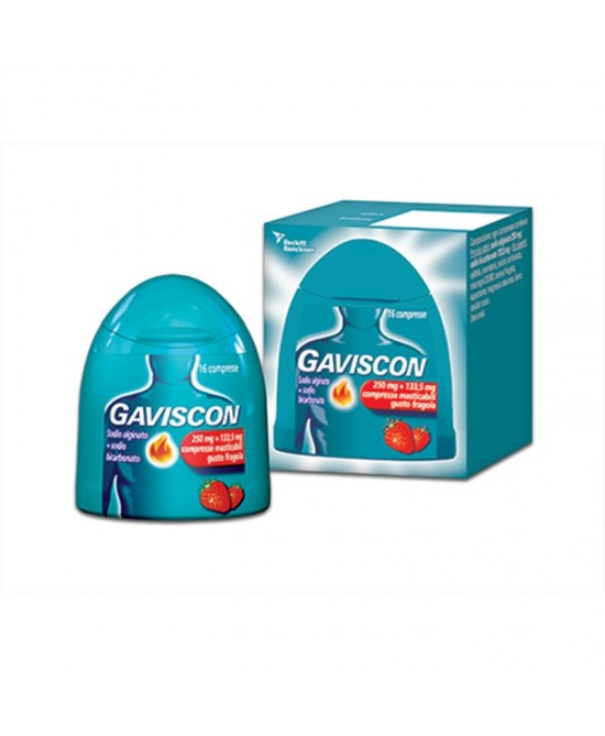 GAVISCON 16 COMPRESSE GUSTO FRAGOLA 250+133,5MG