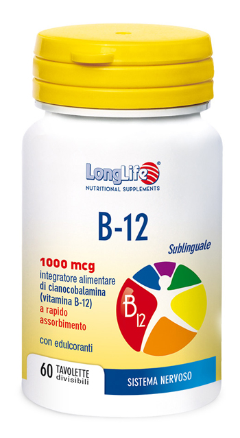 LONGLIFE B12 1000MCG 60 TAVOLETTE SUBLINGUALI
