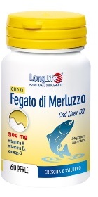 LONGLIFE OLIO DI FEGATO DI MERLUZZO 500MG 60 PERLE