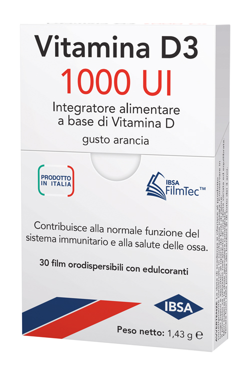VITAMINA D3 IBSA 1000 UI 30 FILM ORODISPERSIBILI