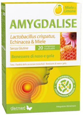AMYGDALISE MIELE LIMONE 20 COMPRESSE