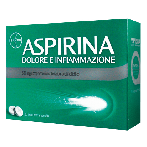 ASPIRINA DOLORE INFIAMMAZIONE 20 COMPRESSE 500 MG