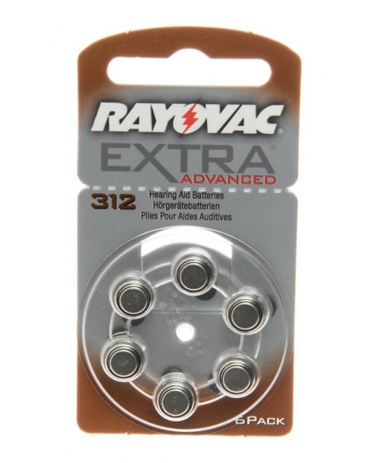 BATTERIA RAYOVAC 6 PEZZI MODELLO 312