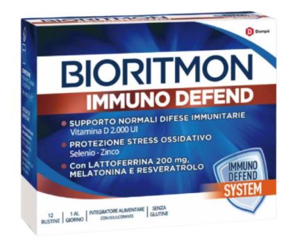 BIORITMON IMMUNO DEFEND 12 BUSTINE INTEGRATORE PER DIFESE IMMUNI