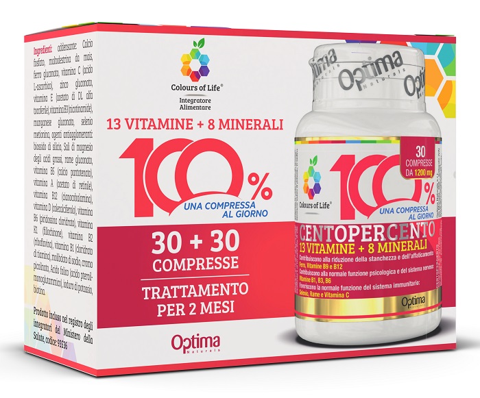 CENTOPERCENTO 30+30 COMPRESSE COLOURS