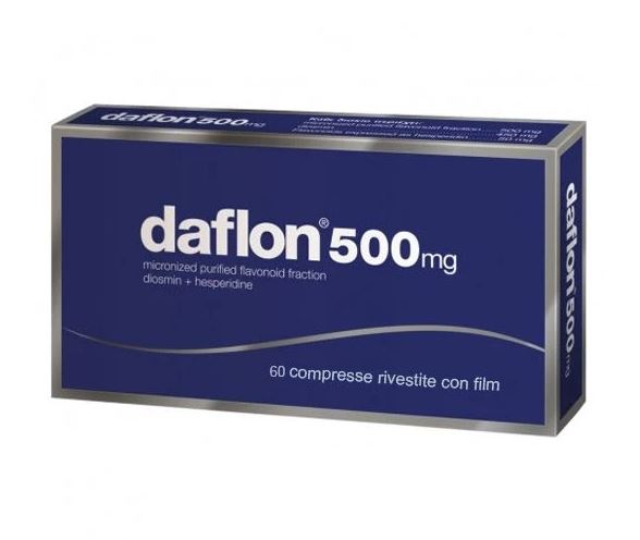 DAFLON 60 COMPRESSE PER INSUFFICIENZA VENOSA E EMORROIDI 500MG