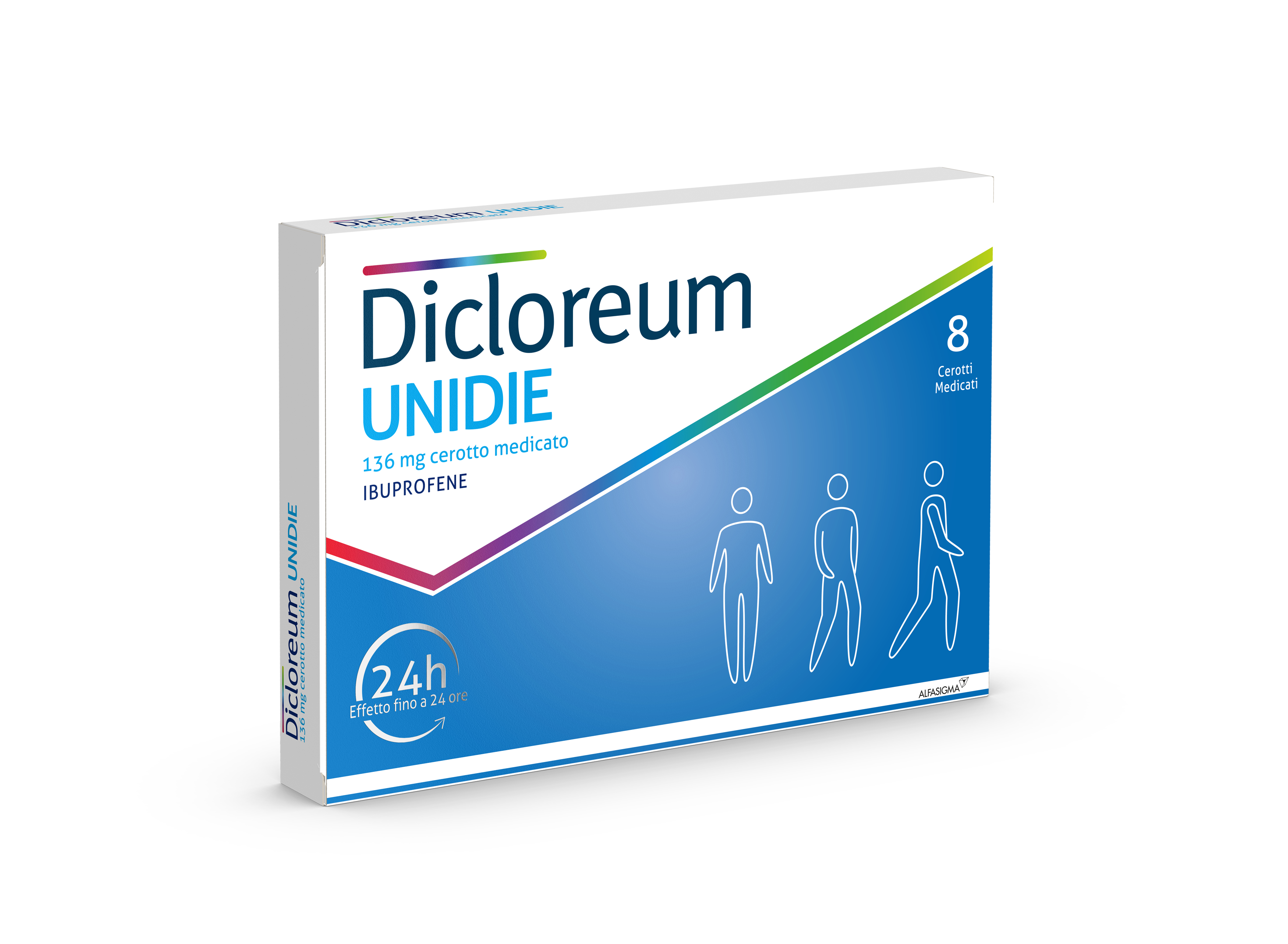 DICLOREUM UNIDIE 8 CEROTTI MEDICATI 24H