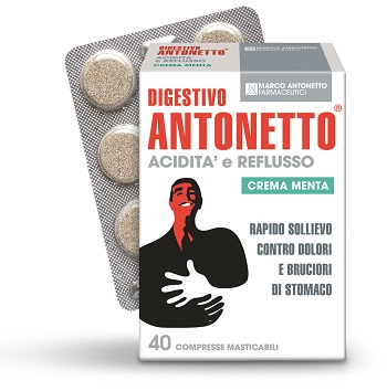DIGESTIVO ANTONETTO ACIDITA' E REFLUSSO MENTA 40 COMPRESSE