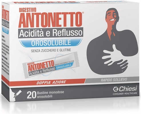 DIGESTIVO ANTONETTO ACIDITA' E REFLUSSO OROSOLUBILE 20 BUSTINE