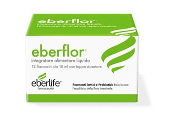 EBERFLOR 12 FLACONCINI 10ML INTEGRATORE DISTURBI INTESTINALI