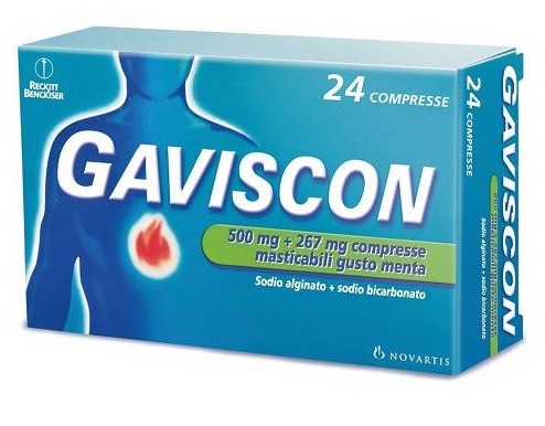 GAVISCON 24 COMPRESSE GUSTO MENTA 500+267MG
