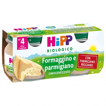 HIPP BIO OMOGENIZZATO FORMAGGINO-PARMIGIANO 80G 2 PEZZI