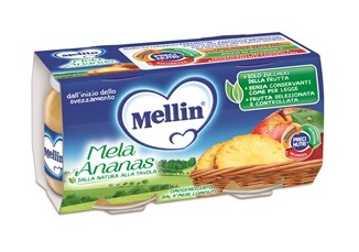 MELLIN OMOGENEIZZATO MELA-ANANAS 2X100 GRAMMI