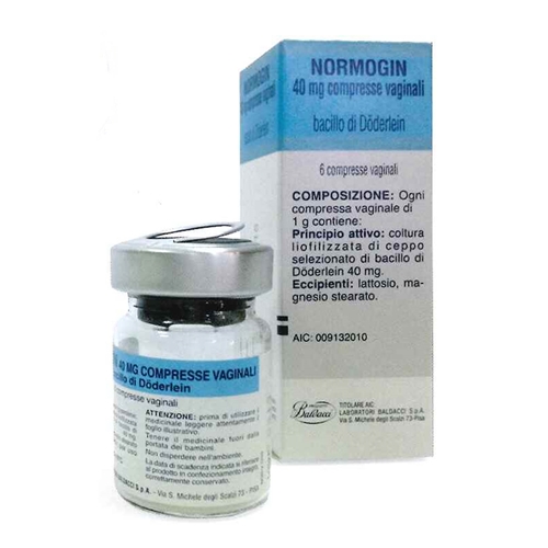 NORMOGIN 6 COMPRESSE VAGINALI 40 MG