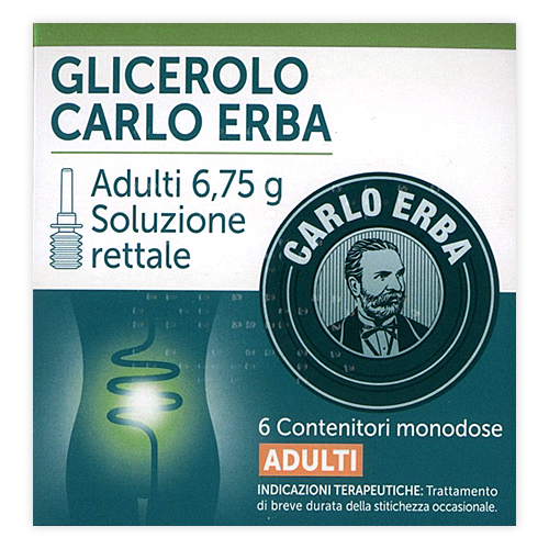 PERETTE GLICERINA CARLO ERBA ADULTI 6 MICROCLISMI 6,75G