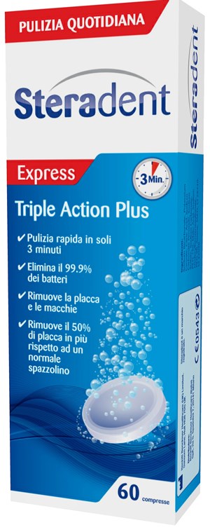 STERADENT TRIPLE ACTION PLUS 60 COMPRESSE