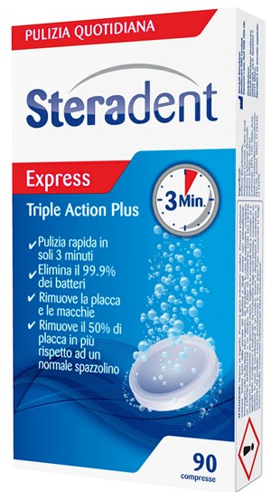STERADENT TRIPLE ACTIVE PLUS 90 COMPRESSE