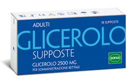 SUPPOSTE GLICERINA ADULTI 2250 MG 18 PEZZI
