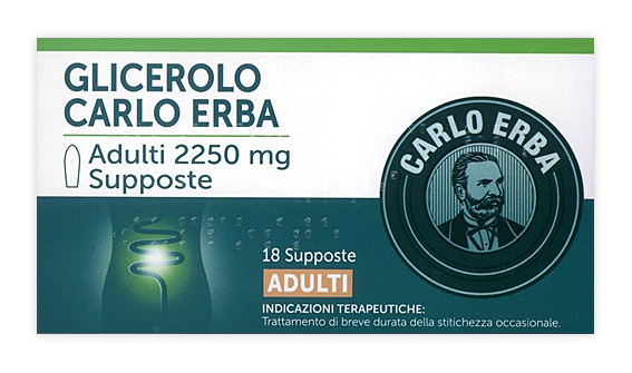 SUPPOSTE GLICERINA ADULTI CARLO ERBA 18 SUPPOSTE 2250 MG