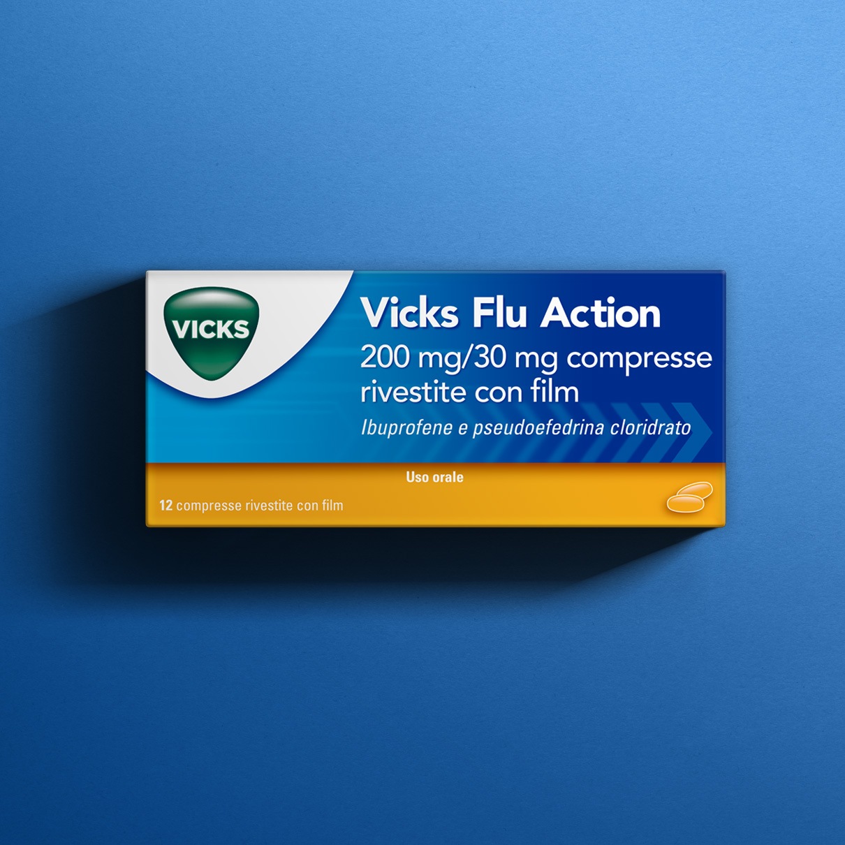 VICKS FLU ACTION 12 COMPRESSE 200+30MG